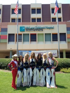 Visiting the Children's hospital with the Cowgirl Chicks